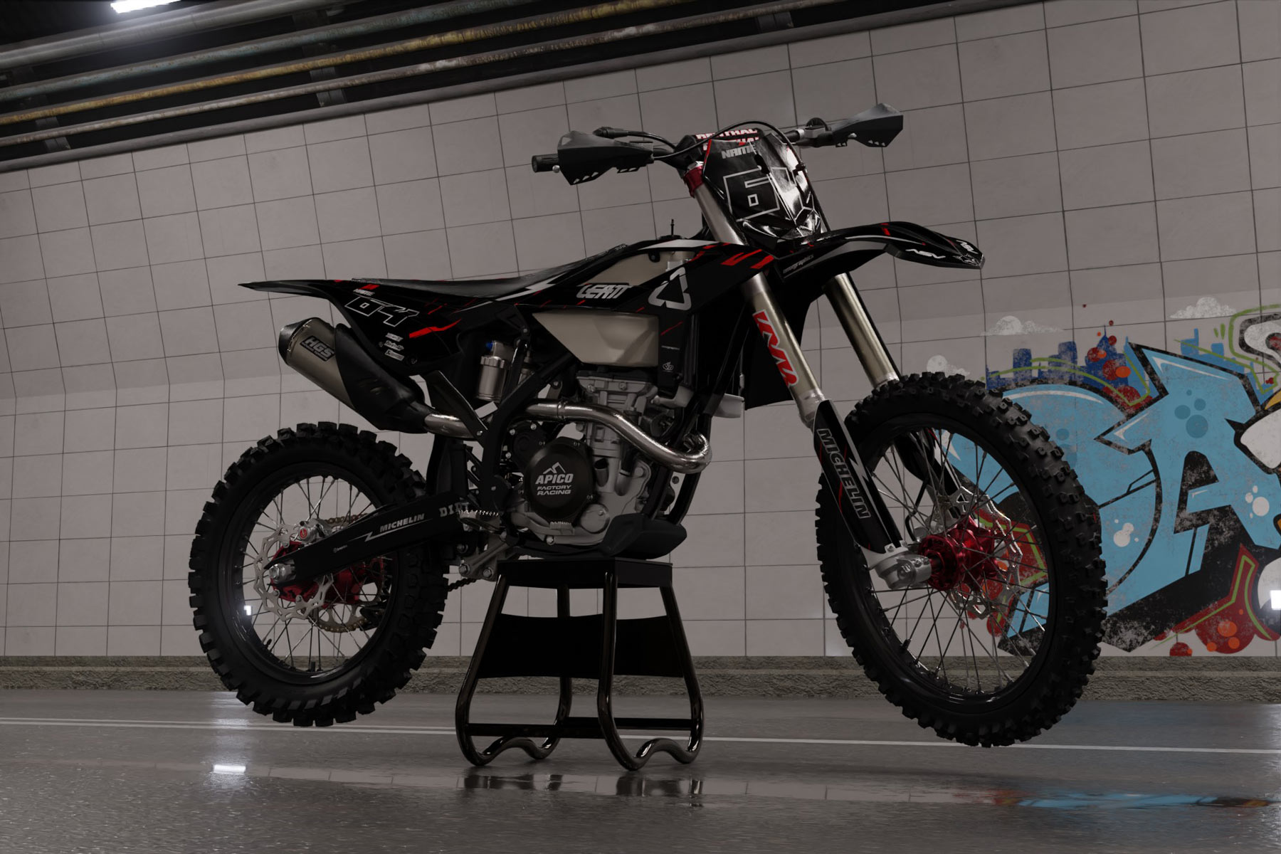 Dirt Bike Graphics for Beta Rhyme Black Promo