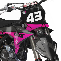 Dirt Bike Graphics for KTM Frost Pink Front