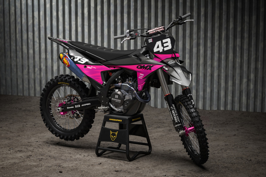 Dirt Bike Graphics for KTM Frost Pink Promo