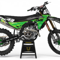 Dirt Bike Graphics for Kawasaki Frost Green
