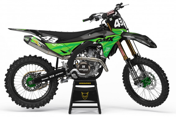 Dirt Bike Graphics for Kawasaki Frost Green