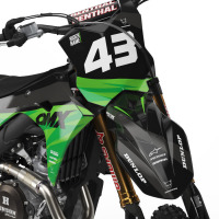 Dirt Bike Graphics for Kawasaki Frost Green Front