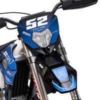 Dirt Bike Graphics for Sherco Ominous Blue Front