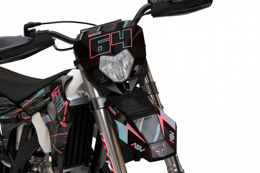 Dirt Bike Graphics for Sherco Rhyme Black Front