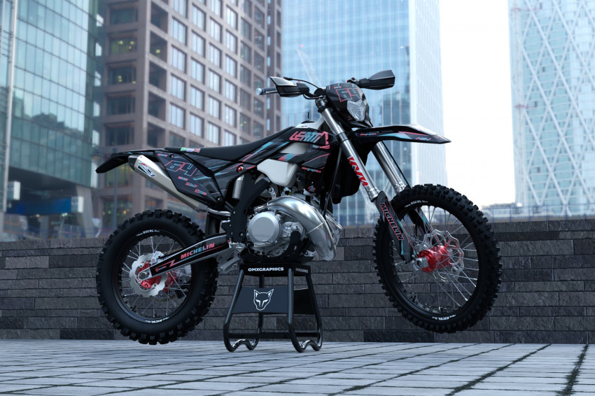 Dirt Bike Graphics for Sherco Rhyme Black Promo