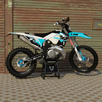 Dirt Bike Graphics for Sherco Thunder Blue Promo