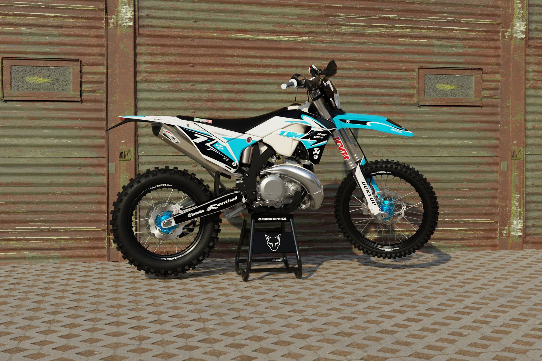 Dirt Bike Graphics for Sherco Thunder Blue Promo
