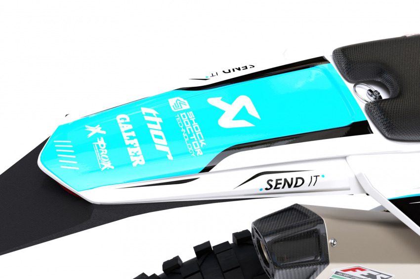 Dirt Bike Graphics for Sherco Thunder Blue Tail