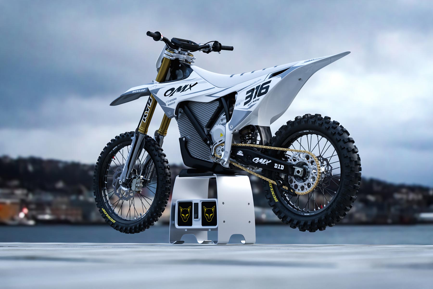 Dirt Bike Graphics for Stark Varg Creed Grey Promo