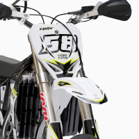 Dirt Bike Graphics for TM Racing Enigma Yellow Front