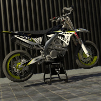 Dirt Bike Graphics for TM Racing Enigma Yellow Promo