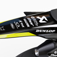 Dirt Bike Graphics for TM Racing Enigma Yellow Tail