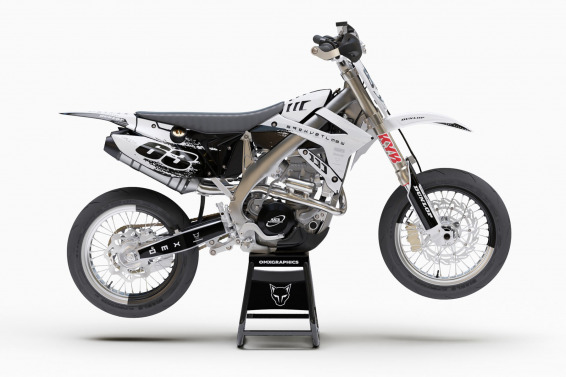 Dirt Bike Graphics for TM Racing Hangout White