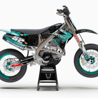 Dirt Bike Graphics for TM Racing Ominous Teal