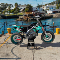 Dirt Bike Graphics for TM Racing Ominous Teal Promo