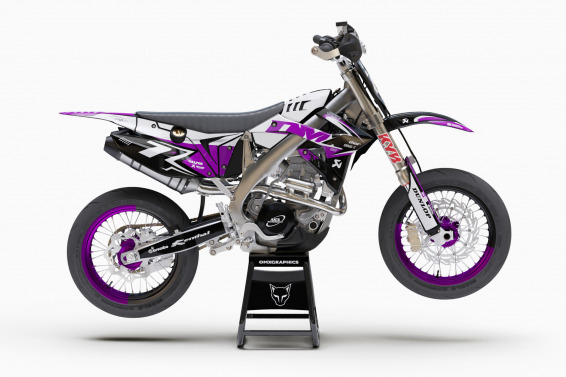 Dirt Bike Graphics for TM Racing Thunder Purple