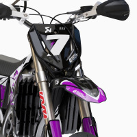 Dirt Bike Graphics for TM Racing Thunder Purple Front