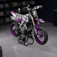 Dirt Bike Graphics for TM Racing Thunder Purple Promo