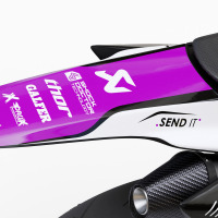 Dirt Bike Graphics for TM Racing Thunder Purple Tail