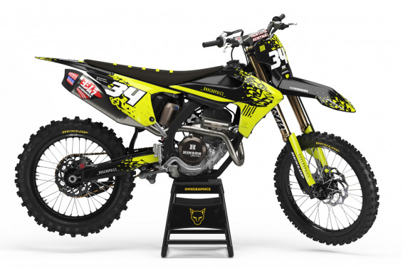 Dirt Bike Graphics for Triumph Smash Yellow