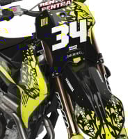Dirt Bike Graphics for Triumph Smash Yellow Front