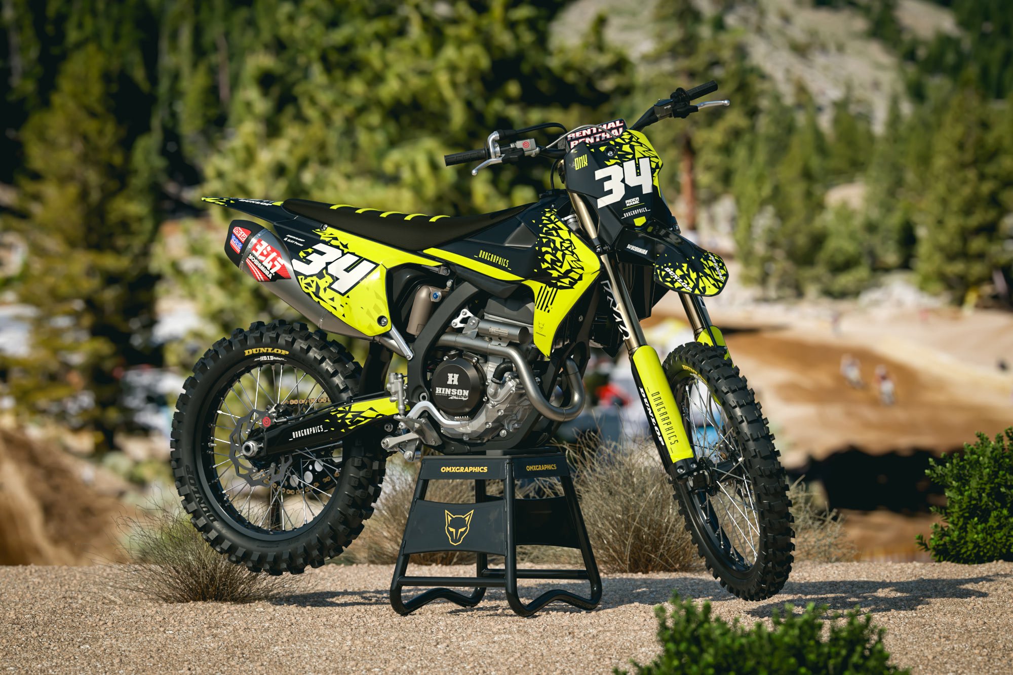 Dirt Bike Graphics for Triumph Smash Yellow Promo