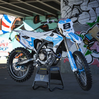 Dirt Bike Graphics for Triumph Torch Blue Promo