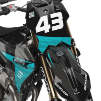Dirt Bike Graphics kit for Triumph Frost Blue Front