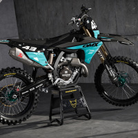 Dirt Bike Graphics kit for Triumph Frost Blue Promo