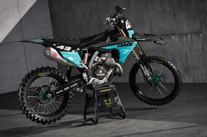 Dirt Bike Graphics kit for Triumph Frost Blue Promo