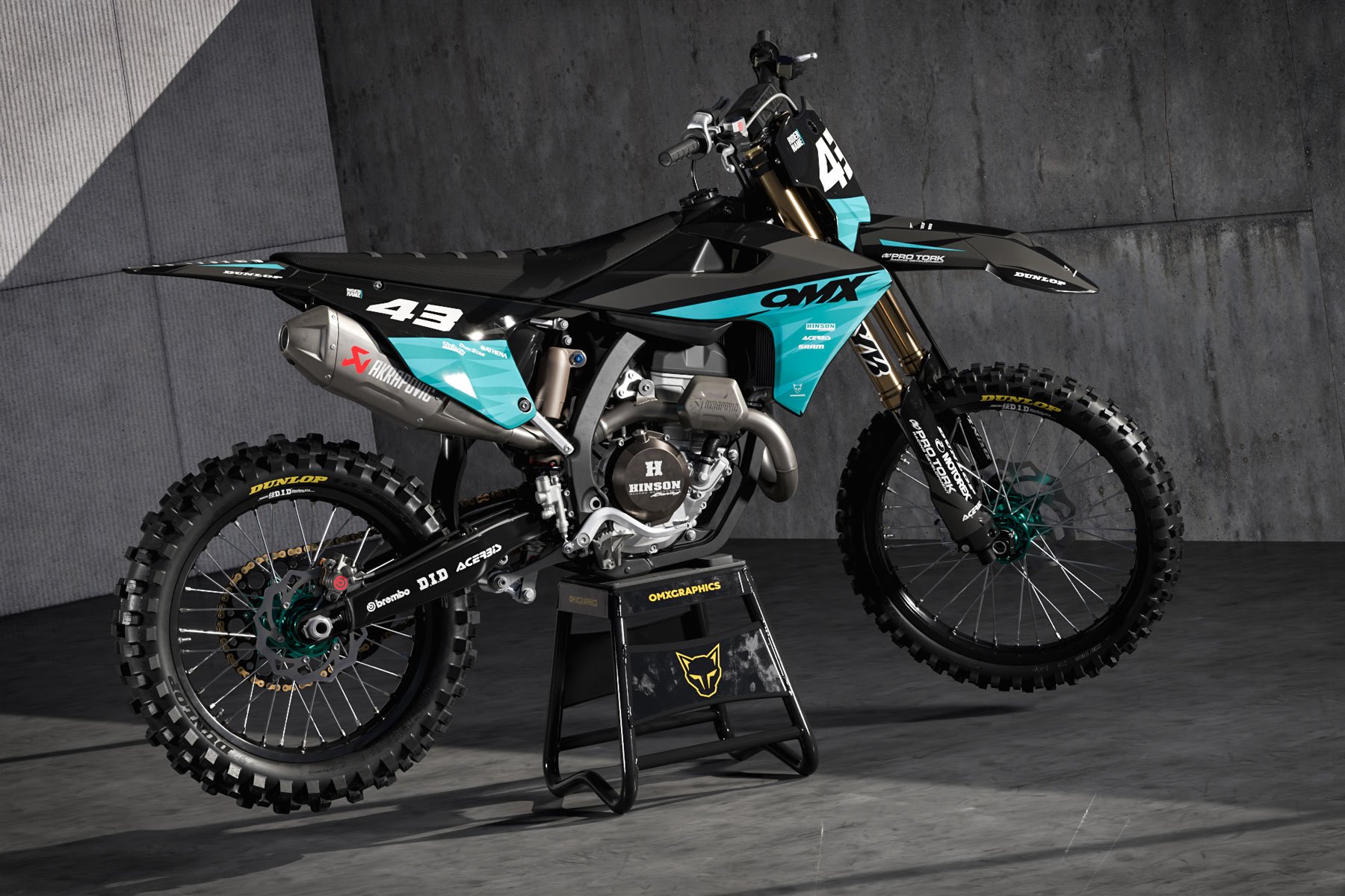 Dirt Bike Graphics kit for Triumph Frost Blue Promo