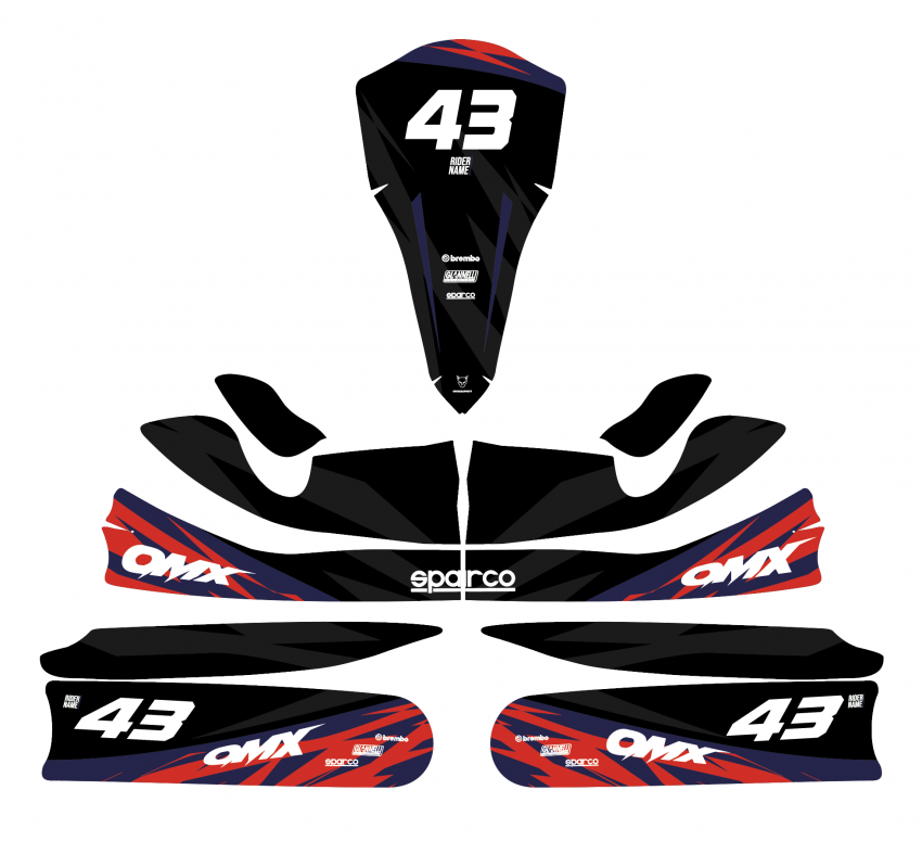 Go Kart Graphics Kit Frost Layout