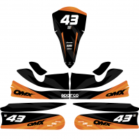 Go Kart Graphics Kit Frost Orange Layout