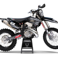 Grey Dirt Bike Graphics for Sherco Ominous