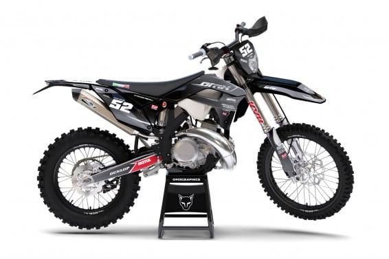 Grey Dirt Bike Graphics for Sherco Ominous