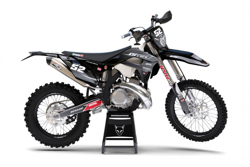 Grey Dirt Bike Graphics for Sherco Ominous