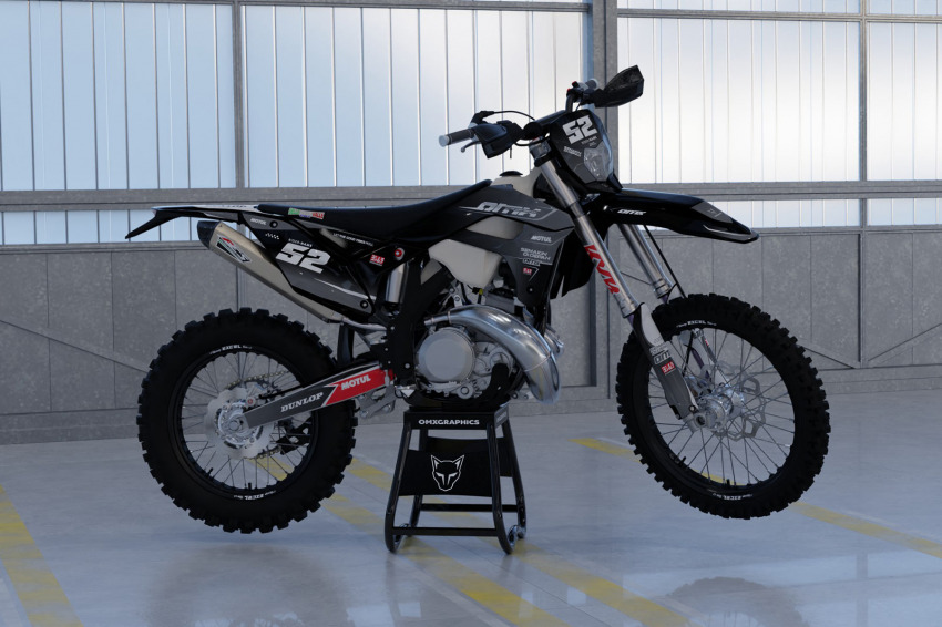 Grey Dirt Bike Graphics for Sherco Ominous Promo