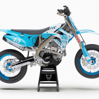 Race Dirt Bike Graphics for TM Racing Blue