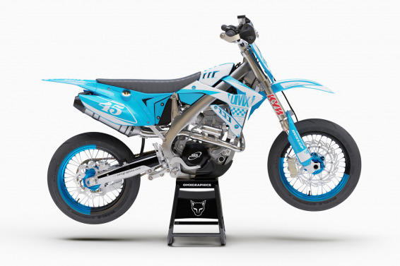 Race Dirt Bike Graphics for TM Racing Blue