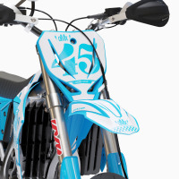 Race Dirt Bike Graphics for TM Racing Blue Front