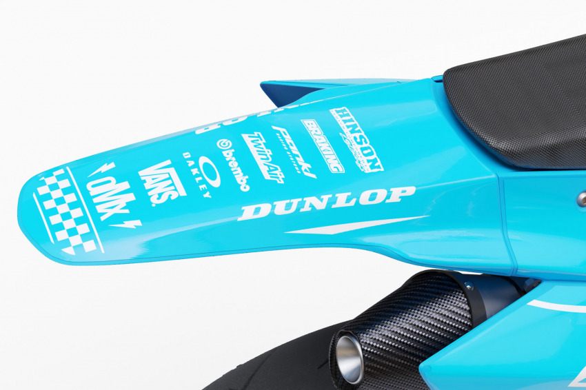 Race Dirt Bike Graphics for TM Racing Blue Tail