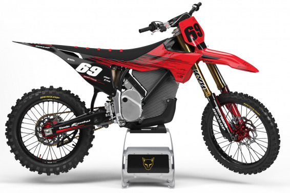 Red Graphics for Stark Varg Dirt Bike Comet