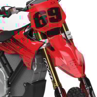 Red Graphics for Stark Varg Dirt Bike Comet Front