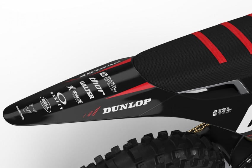 Red Graphics for Stark Varg Dirt Bike Comet Tail