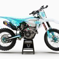 Teal MX Graphics Kit for Beta Dirt Bike Race