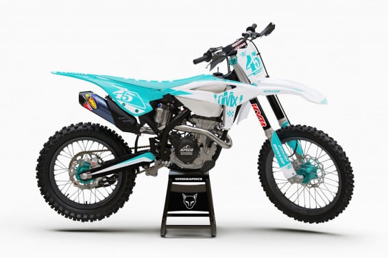 Teal MX Graphics Kit for Beta Dirt Bike Race