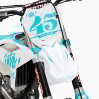 Teal MX Graphics Kit for Beta Dirt Bike Race Front