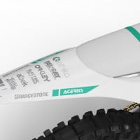 White Dirt Bike Graphics Design for Stark Varg Split Tail