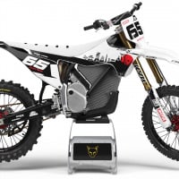 White Dirt Bike Graphics Kit for Stark Varg Japan