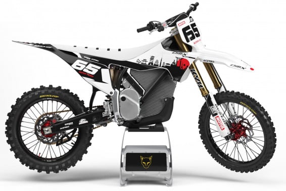 White Dirt Bike Graphics Kit for Stark Varg Japan